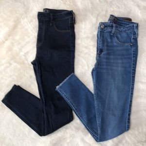 2 Pairs! A&F high rise jean jeggings  27/4
